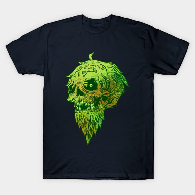 Hop Flower Skull Beer Hops IPA Lager T-Shirt by Manfish Inc.